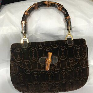 Vintage Fiocchi Lecco bag (Made in Italy) with bamboo handle